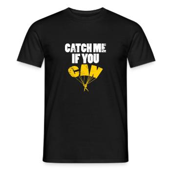 Attrape moi si tu peux Parachute Springer - T-shirt homme - noir - Devant - AI Model Male 178 light (178cm)