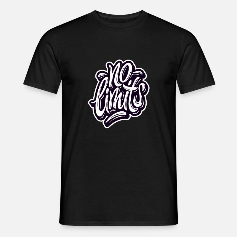 NO LIMITS Print - Männer T-Shirt - Schwarz