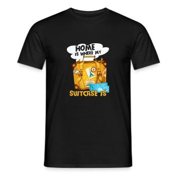 La maison est où ma valise est - T-shirt homme - noir - Devant - AI Model Male 178 light (178cm)