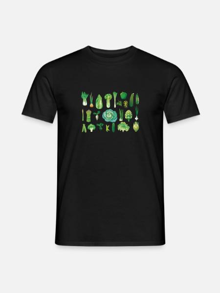 Alle soorten groene groenten - Heren T-shirt - zwart