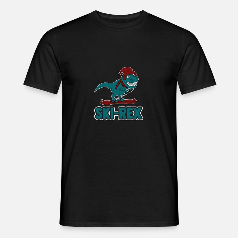 Dinosaurier - Männer T-Shirt - Schwarz