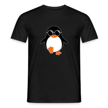 penguin - Men's T-Shirt - black - Front - AI Model Male 178 light (178cm)