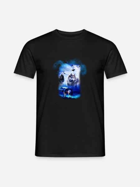 Fantasy Wolf Wolves - Men's T-Shirt - black