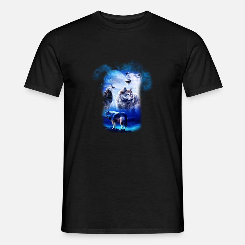 Fantasy Wolf Wolves - Men’s T-shirt - black
