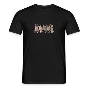 Sphinx Katzen - Männer T-Shirt - Schwarz - Vorne - AI Model Male 178 light (178cm)
