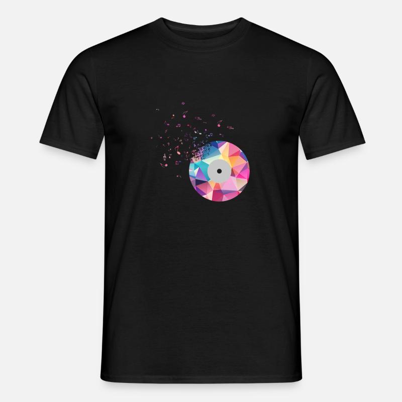 Musik CD Musiknote - Männer T-Shirt - Schwarz
