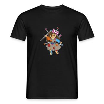 Voodoo Doll Dolly Summon Spell Curse - Men's T-Shirt - black - Front - AI Model Male 178 light (178cm)