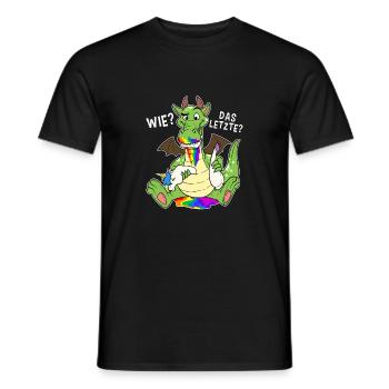 Letztes Einhorn Drache Frühstück Essen Mahl Mittag - Männer T-Shirt - Schwarz - Vorne - AI Model Male 178 light (178cm)