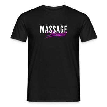 massage therapist - Männer T-Shirt - Schwarz - Vorne - AI Model Male 178 light (178cm)