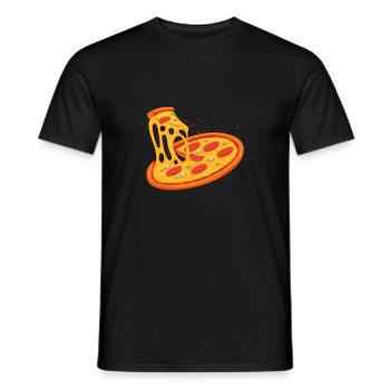 Pizza - Männer T-Shirt - Schwarz - Vorne - AI Model Male 178 light (178cm)
