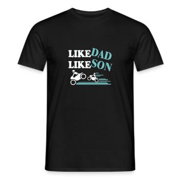 Like Dad Like Son Motocross - Männer T-Shirt - Schwarz - Vorne - AI Model Male 178 light (178cm)
