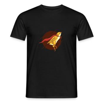Super Bird, Super Chicken, - Men's T-Shirt - black - Front - AI Model Male 178 light (178cm)