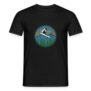Ski Kinder Geschenk Geburtstag Sport - Männer T-Shirt - Schwarz - Vorne - AI Model Male 178 light (178cm)
