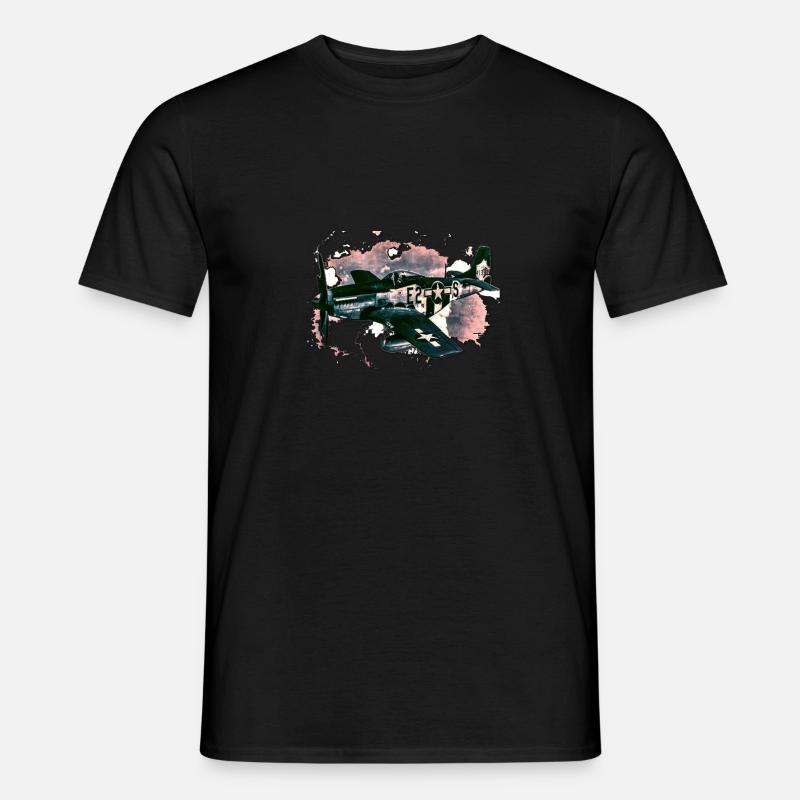 Kampfflugzeug - Männer T-Shirt - Schwarz