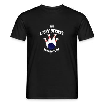 L'équipe Lucky Strikes Bowling - T-shirt homme - noir - Devant - AI Model Male 178 light (178cm)