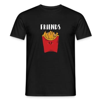 Cadeau de frites Best Friends Friends - T-shirt homme - noir - Devant - AI Model Male 178 light (178cm)