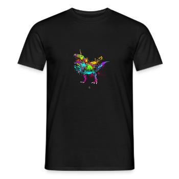 Cadeau drôle de licorne de dinosaure de licorne de T-Rex - T-shirt homme - noir - Devant - AI Model Male 178 light (178cm)