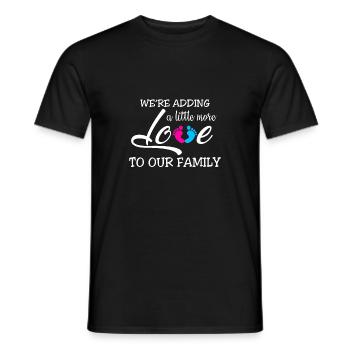 Nous ajoutons un peu plus d'amour à notre famille - T-shirt homme - noir - Devant - AI Model Male 178 light (178cm)