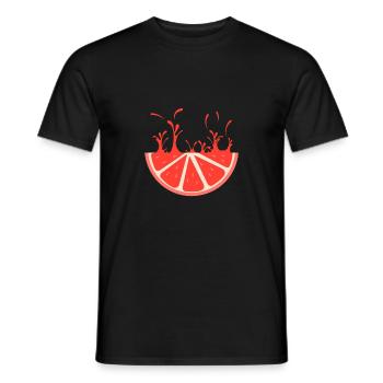 Grapefruits Geschenk Orangen Bitter Rund - Männer T-Shirt - Schwarz - Vorne - AI Model Male 178 light (178cm)