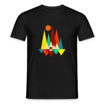 Brown Bear Polar Bear Black Bear Mountains Mountains Gift - Men's T-Shirt - black - Front - AI Model Male 178 light (178cm)