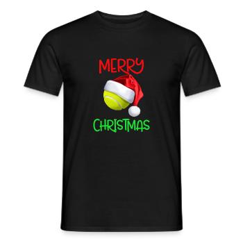 Tennis Christmas Shirt Gift Joueur de tennis - T-shirt homme - noir - Devant - AI Model Male 178 light (178cm)