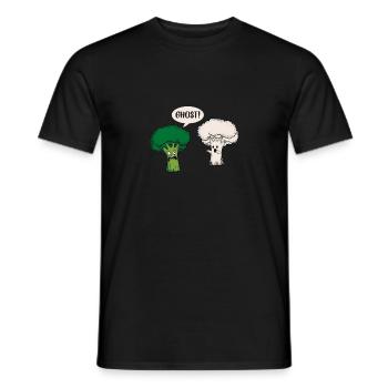 Funny Broccoli Cauliflower Ghost Ghost Gift - Men's T-Shirt - black - Front - AI Model Male 178 light (178cm)