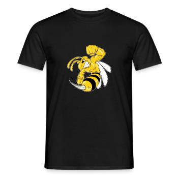 Fitness Wespe Biene Hornisse Muskeln Geschenk - Männer T-Shirt - Schwarz - Vorne - AI Model Male 178 light (178cm)