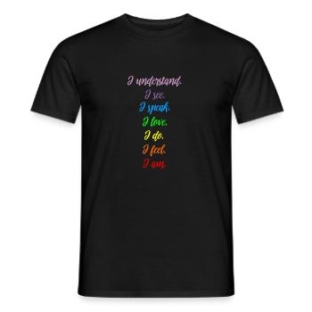 Chakra Meditation Balance T-Shirt I Spirituality - Men's T-Shirt - black - Front - AI Model Male 178 light (178cm)