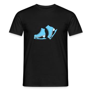 Figure skating children's shoes gift Christmas - Men's T-Shirt - black - Front - AI Model Male 178 light (178cm)