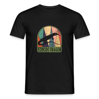 Komodowaran - Männer T-Shirt - Schwarz - Vorne - AI Model Male 178 light (178cm)