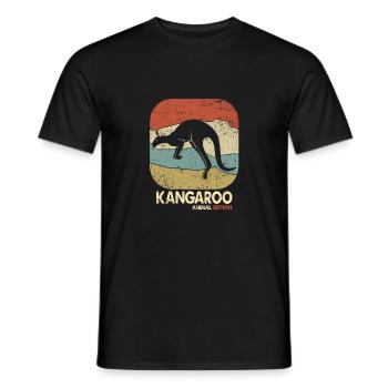 Kangourou - T-shirt homme - noir - Devant - AI Model Male 178 light (178cm)
