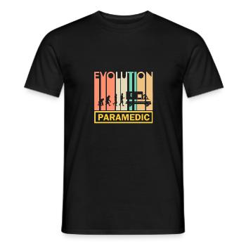 Rescue Service Emergency Call Sani Gift · Evolution - Men's T-Shirt - black - Front - AI Model Male 178 light (178cm)