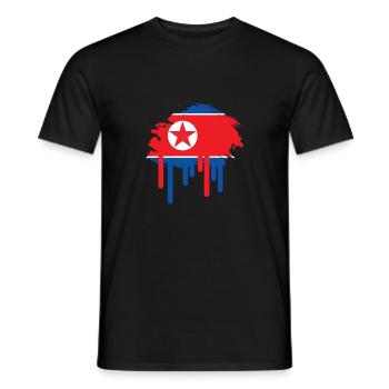 Nordkorea Südkorea Korea Geschenk Fahne - Männer T-Shirt - Schwarz - Vorne - AI Model Male 178 light (178cm)