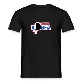 Corée du Nord Corée du Sud drapeau drapeau - T-shirt homme - noir - Devant - AI Model Male 178 light (178cm)