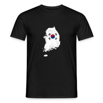 North Korea South Korea Flag Asia Gift - Men's T-Shirt - black - Front - AI Model Male 178 light (178cm)
