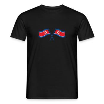 Nordkorea Südkorea Flagge Fahne Korea - Männer T-Shirt - Schwarz - Vorne - AI Model Male 178 light (178cm)