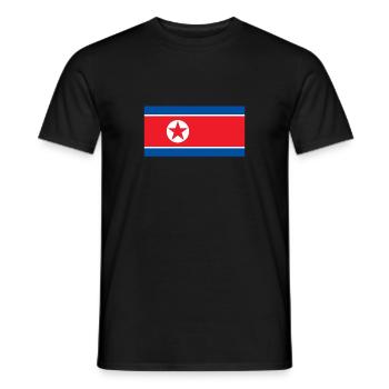 Nordkorea Südkorea Flagge Fahne Geschenk - Männer T-Shirt - Schwarz - Vorne - AI Model Male 178 light (178cm)