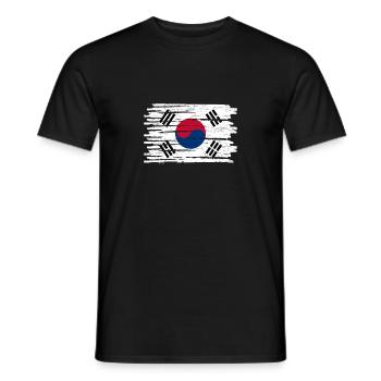 North Korea South Korea Asia gift flag - Men's T-Shirt - black - Front - AI Model Male 178 light (178cm)