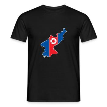 Corée du Nord Corée du Sud Drapeau Corée Cadeau - T-shirt homme - noir - Devant - AI Model Male 178 light (178cm)