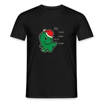 Lustig Dino Weihnachtsbaum Weihnachten Geschenk - Männer T-Shirt - Schwarz - Vorne - AI Model Male 178 light (178cm)