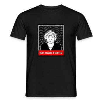 Ich habe fertig - Männer T-Shirt - Schwarz - Vorne - AI Model Male 178 light (178cm)