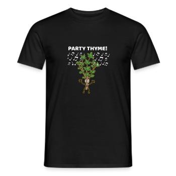 Thyme To Party Chef Funny Thyme Funny - Men's T-Shirt - black - Front - AI Model Male 178 light (178cm)