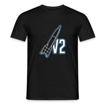 V2 Rakete Aggregat 4 Weltraum Wunderwaffe Geschenk - Männer T-Shirt - Schwarz - Vorne - AI Model Male 178 light (178cm)