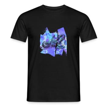 snake snake snake python t shirt - Men's T-Shirt - black - Front - AI Model Male 178 light (178cm)