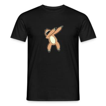 Funny Dabbing Sloth Animal Lazy Friends Gift - Men's T-Shirt - black - Front - AI Model Male 178 light (178cm)