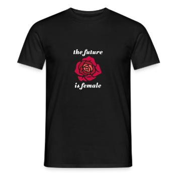 the future is female - Men's T-Shirt - black - Front - AI Model Male 178 light (178cm)