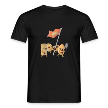 La révolution des pâtes - T-shirt homme - noir - Devant - AI Model Male 178 light (178cm)