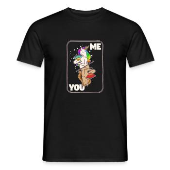 Couple vous et moi cadeau drôle d'amant de licorne magique - T-shirt homme - noir - Devant - AI Model Male 178 light (178cm)