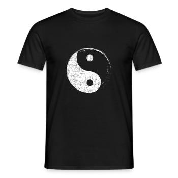 Yin Yang Gift Kids Christmas Kung Fu - Men's T-Shirt - black - Front - AI Model Male 178 light (178cm)