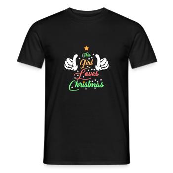 Loves Christmas - Männer T-Shirt - Schwarz - Vorne - AI Model Male 178 light (178cm)